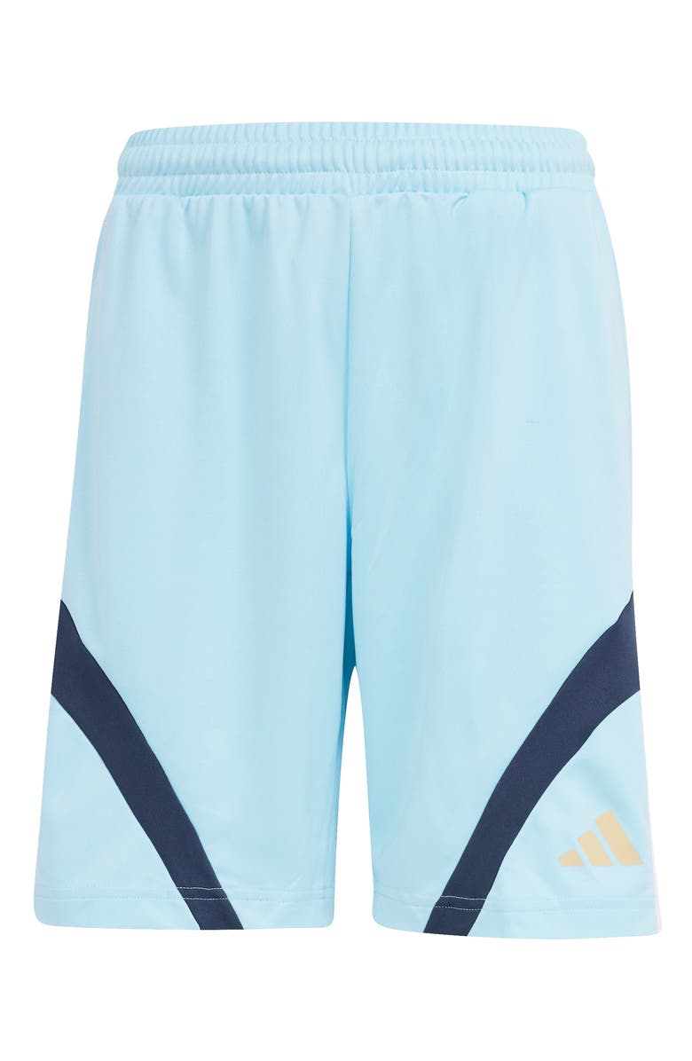 adidas House of Tiro Shorts, Alternate, color, Ice Blue/White/Beige/Navy