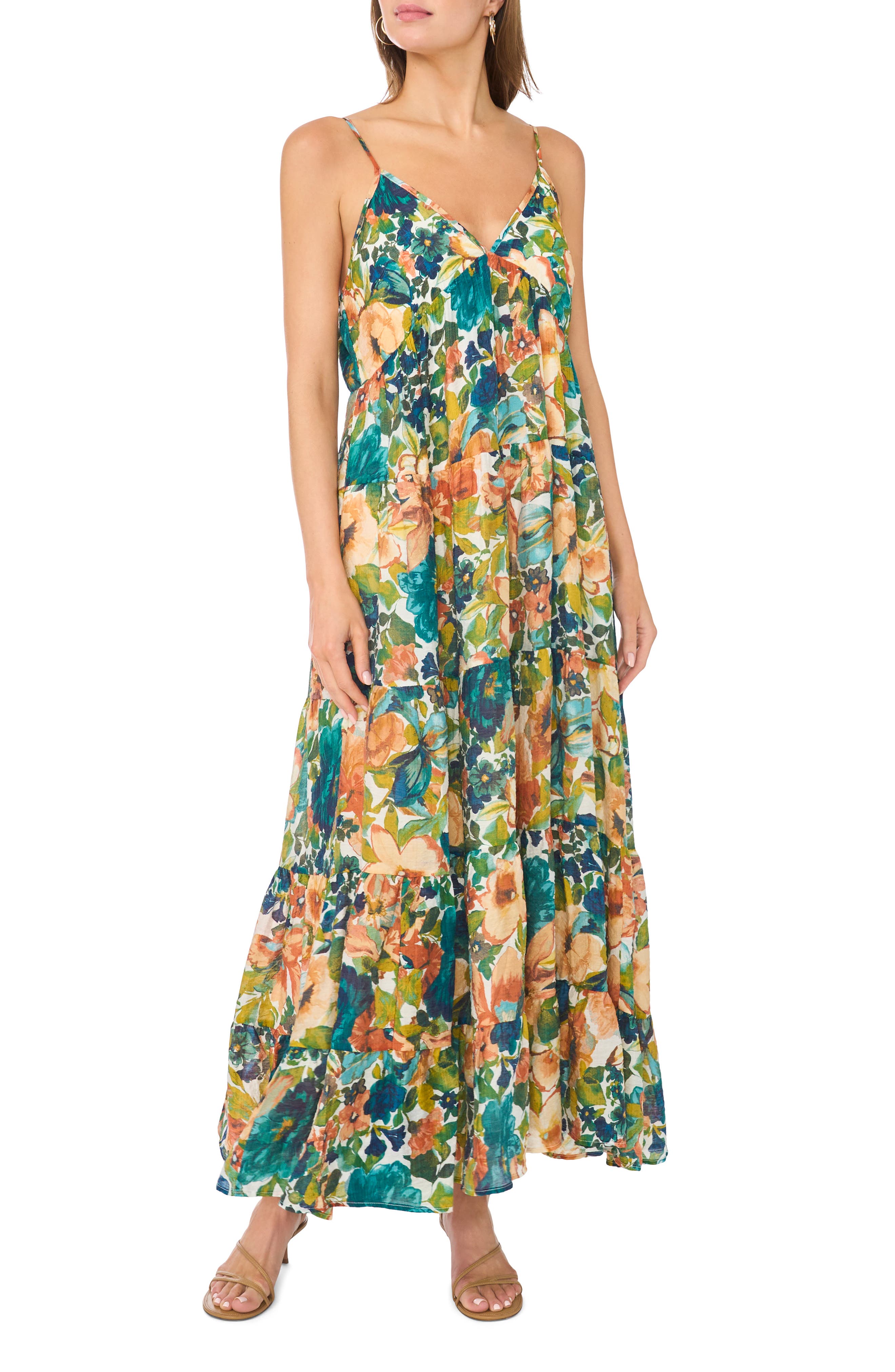 Sleeveless Tiered Maxi Dress
