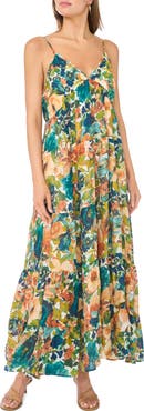 Halogen® Sleeveless Tiered Maxi Dress