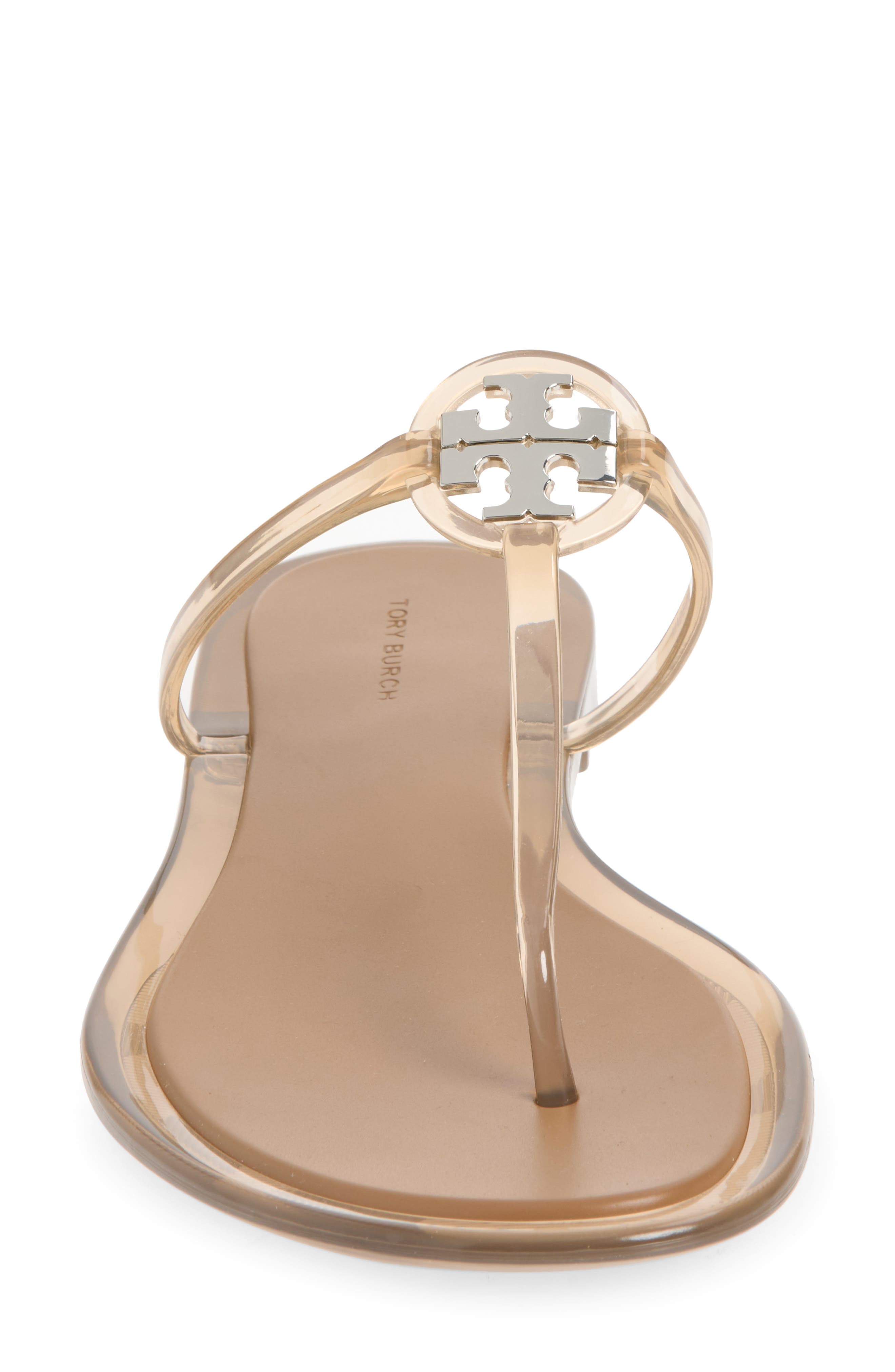 Mini Miller Jelly Thong Sandal, Alternate, color, TRANSPARENT ALMOND FLOUR