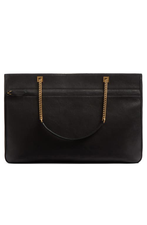 Valentino Black Nappa Leather Large Viva Superstar Shopping Bag In Black Multi