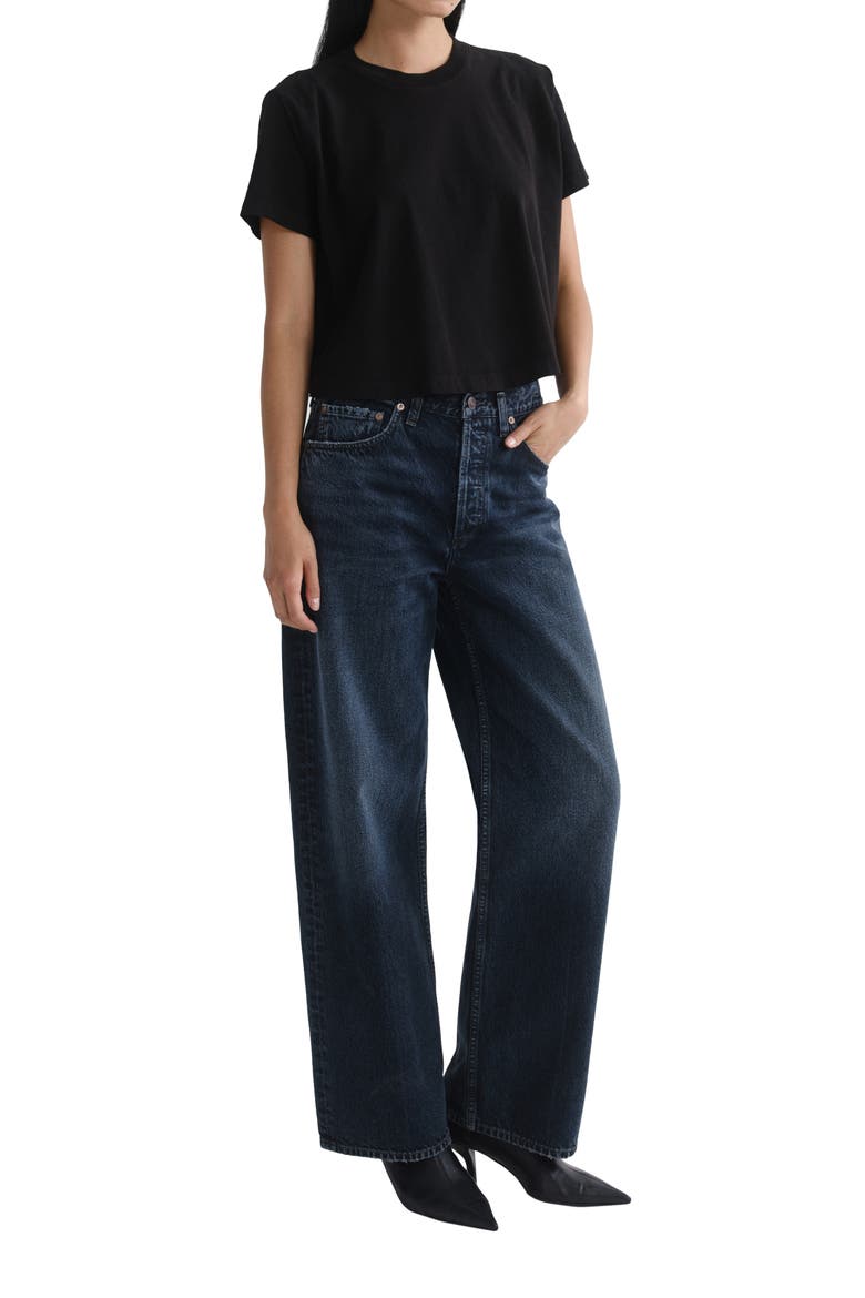 Arc High Waist Wide Leg Jeans, Alternate, color, CENTRAL DK BLUE BLK