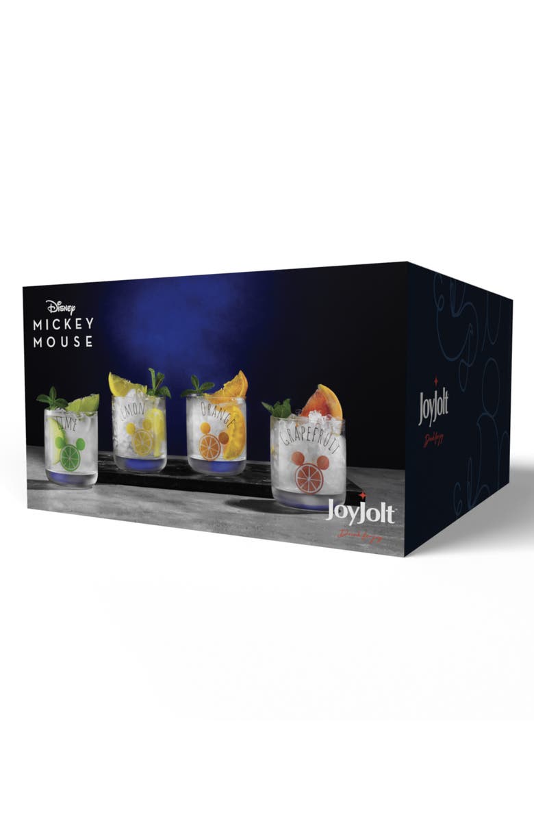JoyJolt Disney Citrus Glasses - Set of 4, Alternate, color,