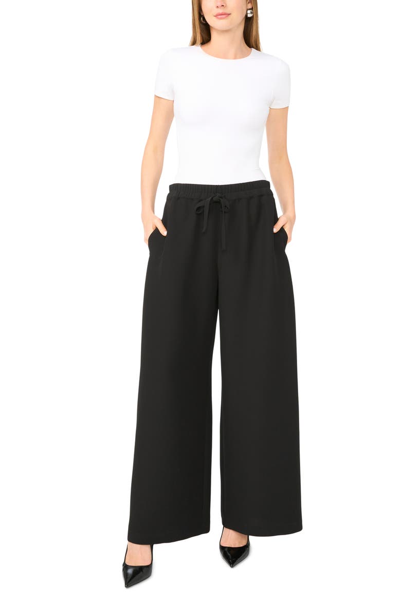Pull-On Wide Leg Pants, Alternate, color, RICH BLACK