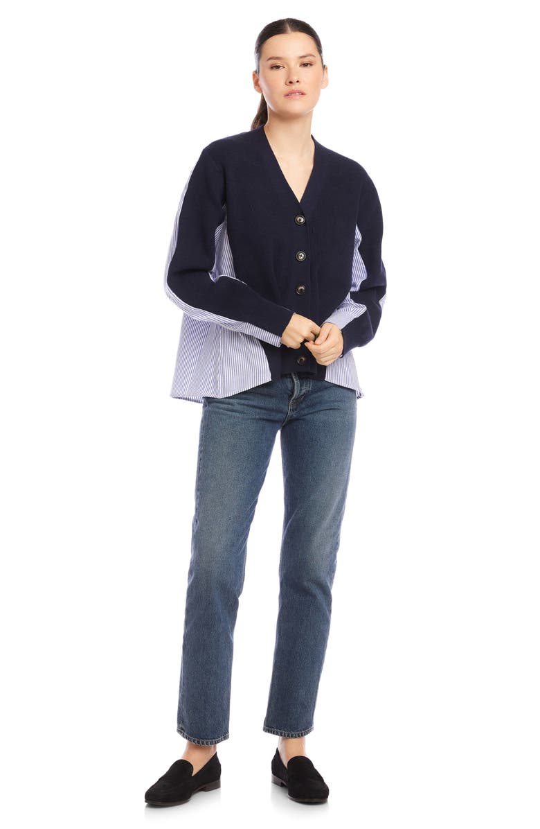 FIFTEEN TWENTY Celine Mixed Media Cardigan, Alternate, color,