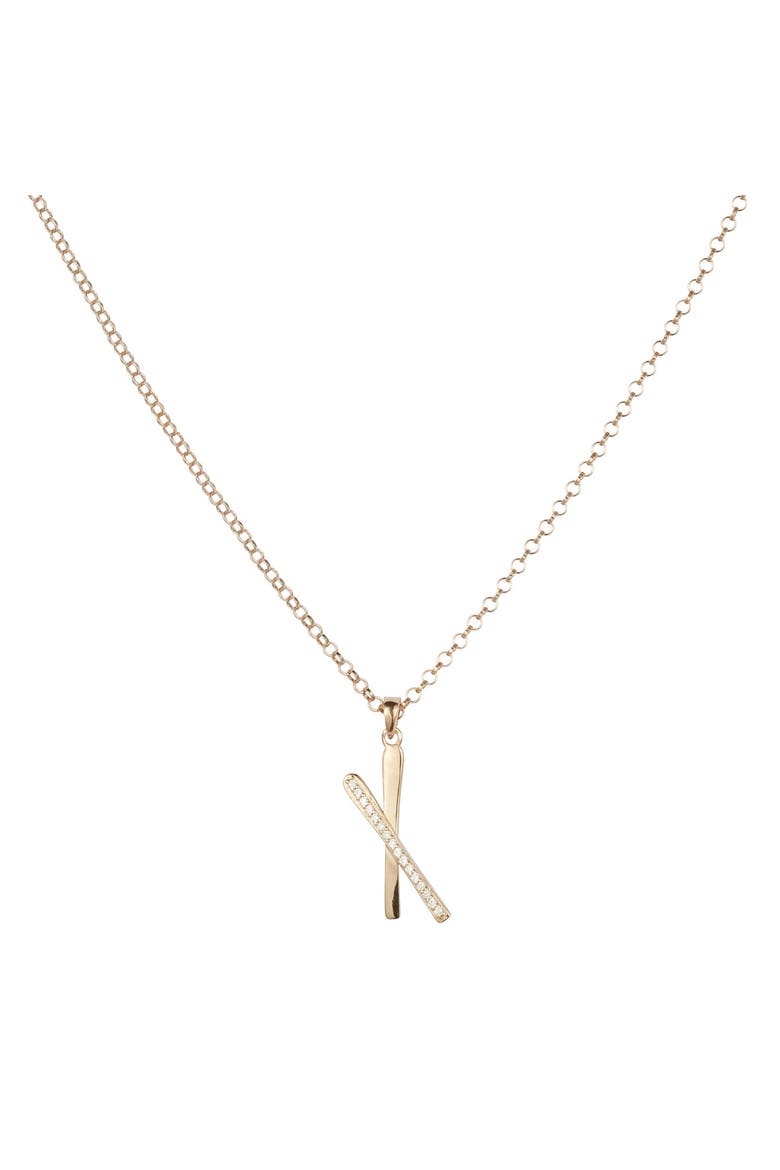 Snow Kiss Pendant Necklace, Main, color, Gold Vermeil