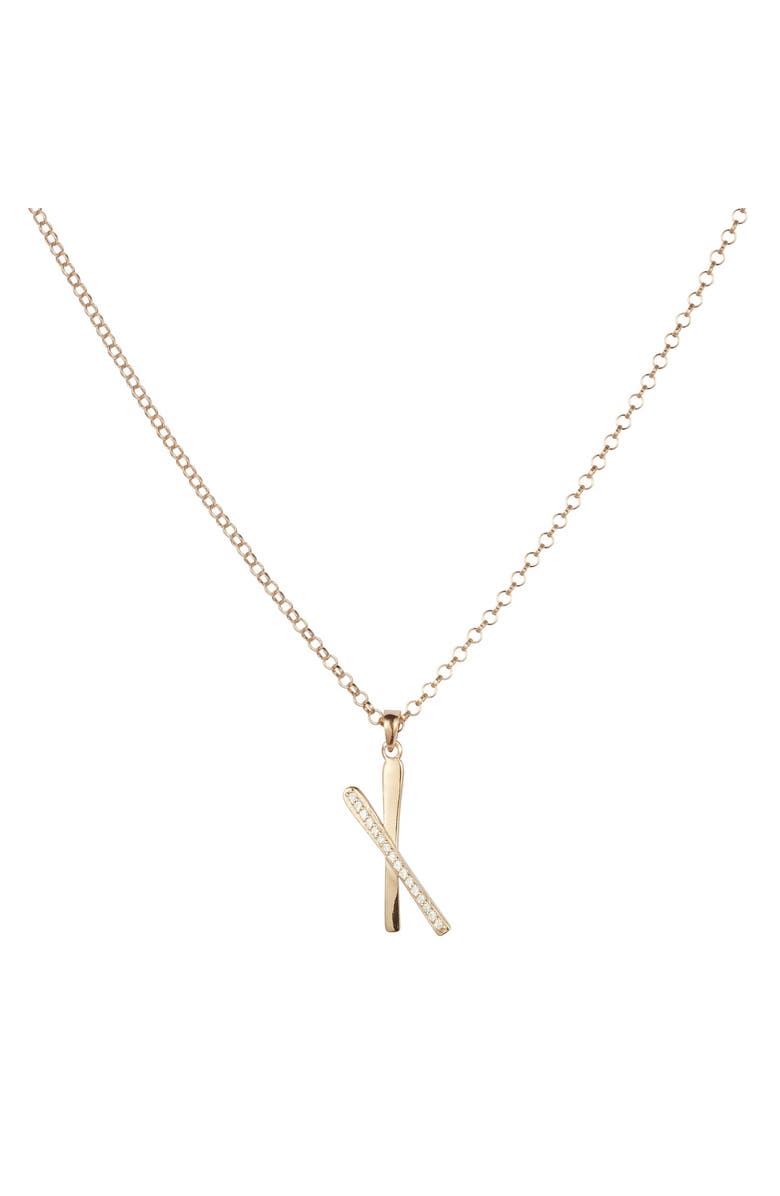 Toolally Snow Kiss Pendant Necklace, Main, color, Gold Vermeil