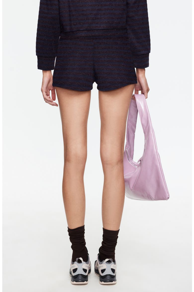 Bloom Stripe Knit Shorts, Alternate, color, FOREST STRIPE