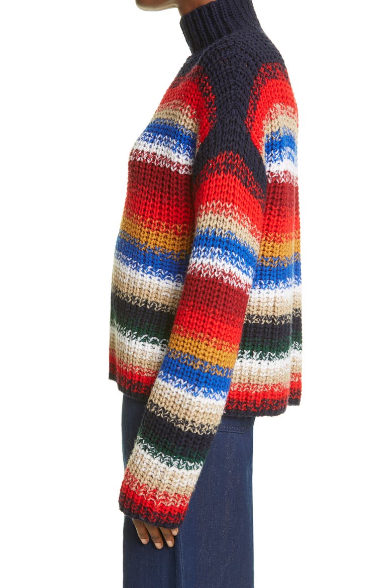 Stripe Wool Sweater, Alternate, color, MULTI-COLOR