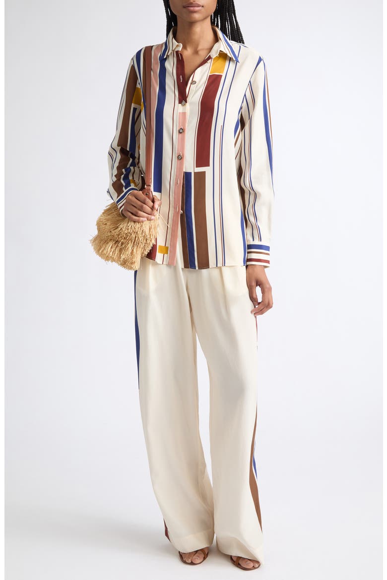 Graphic Stripe Relaxed Shirt, Alternate, color, GRAPHIC STRIPE