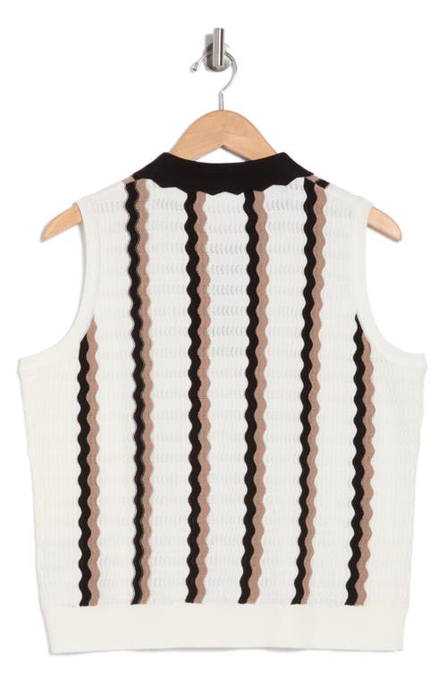 ADRIANNA PAPELL ADRIANNA PAPELL POINTILLÉ POLO SWEATER