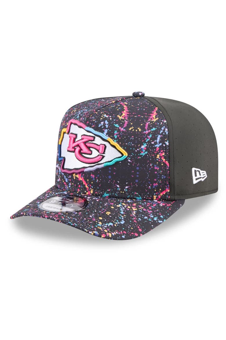 Men's New Era  Black Kansas City Chiefs 2025 NFL Crucial Catch A-Frame 9FIFTY Snapback Hat, Alternate, color, Black