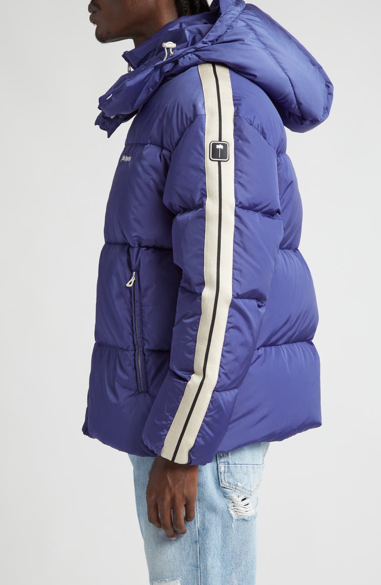 Palm Angels Down Puffer Track Jacket with Removable Hood, Alternate, color, 