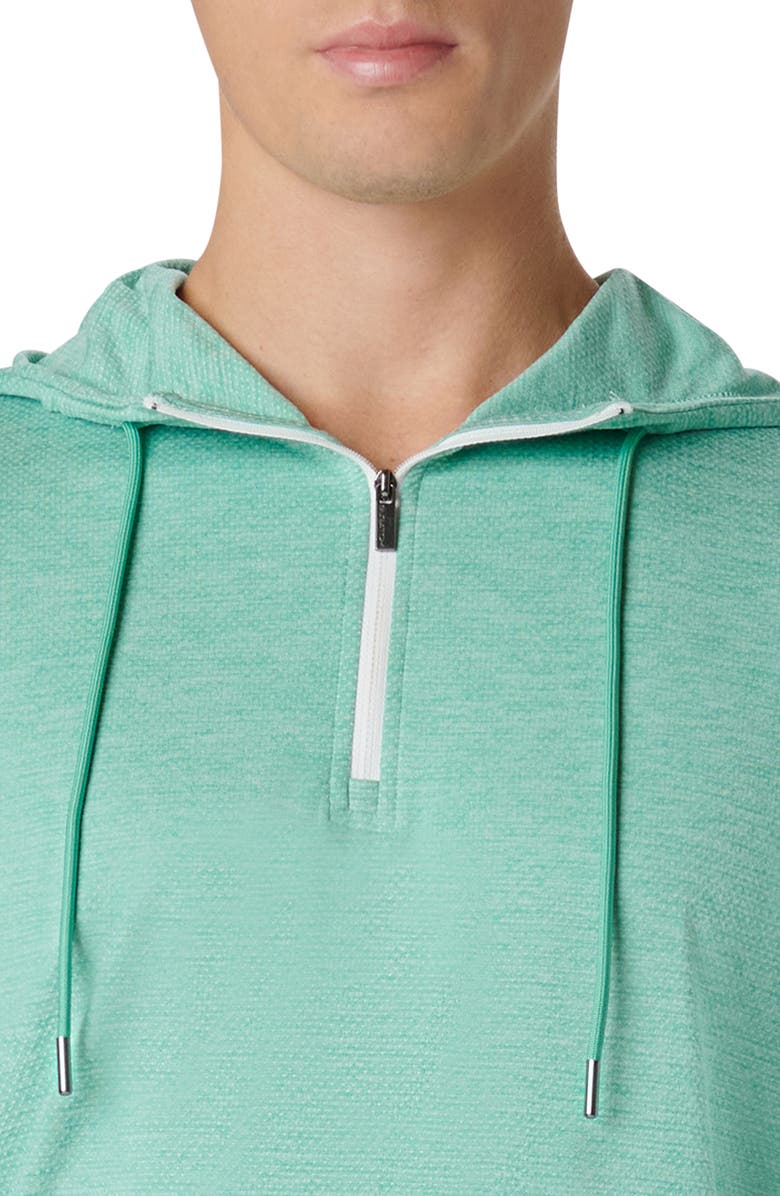Bugatchi Quarter Zip Performance Hoodie, Alternate, color, Menthol