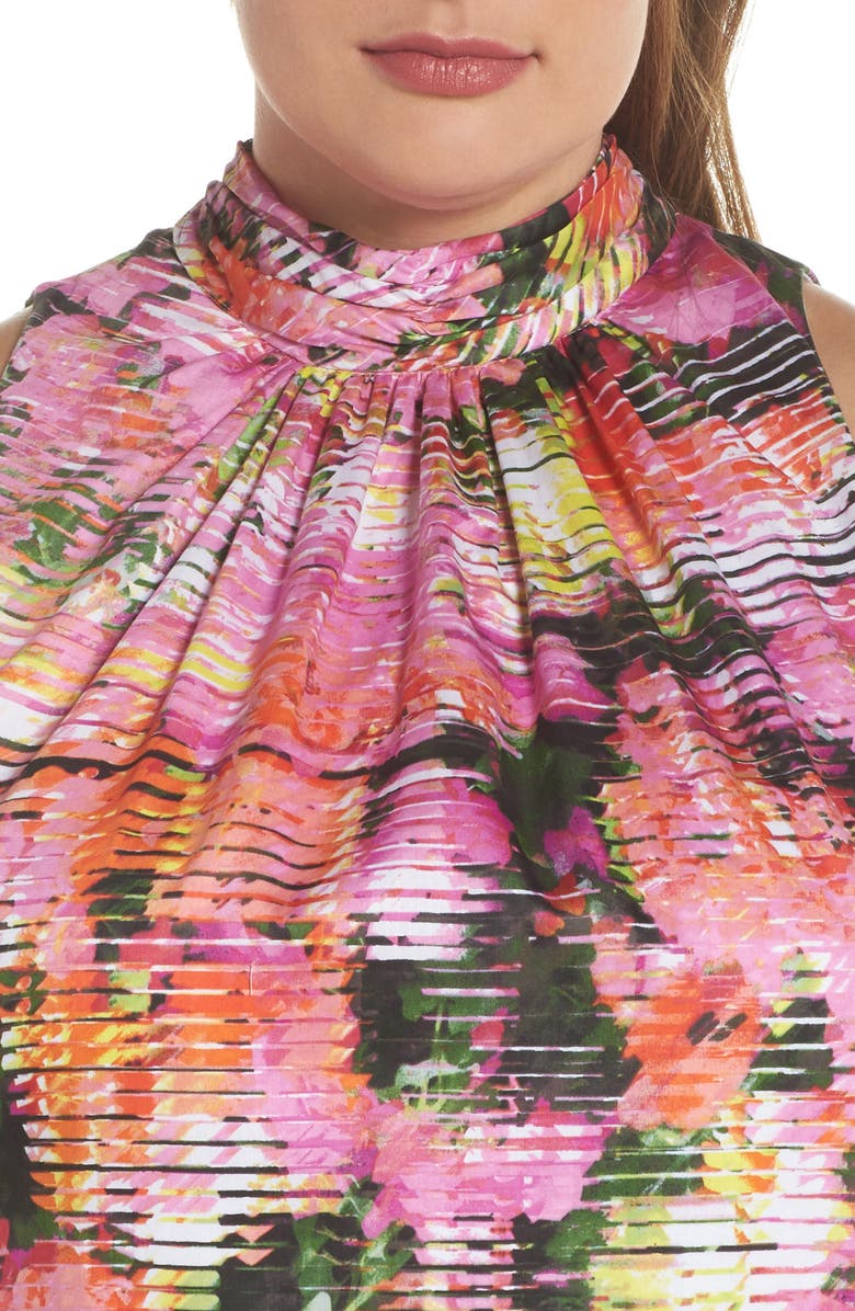 London Times Back Bow Halter Dress, Alternate, color, 