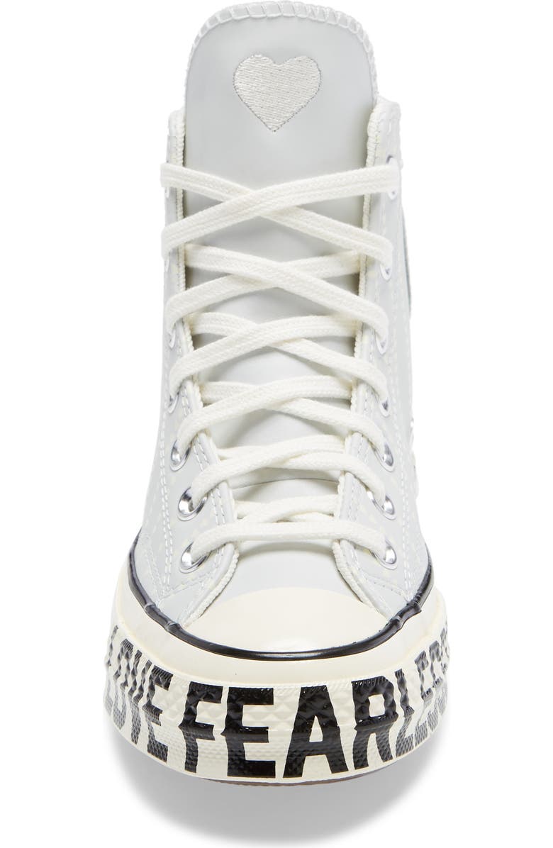 Converse Chuck Taylor<sup>®</sup> All Star<sup>®</sup> 70 Love Fearlessly High Top Leather Sneaker, Alternate, color,