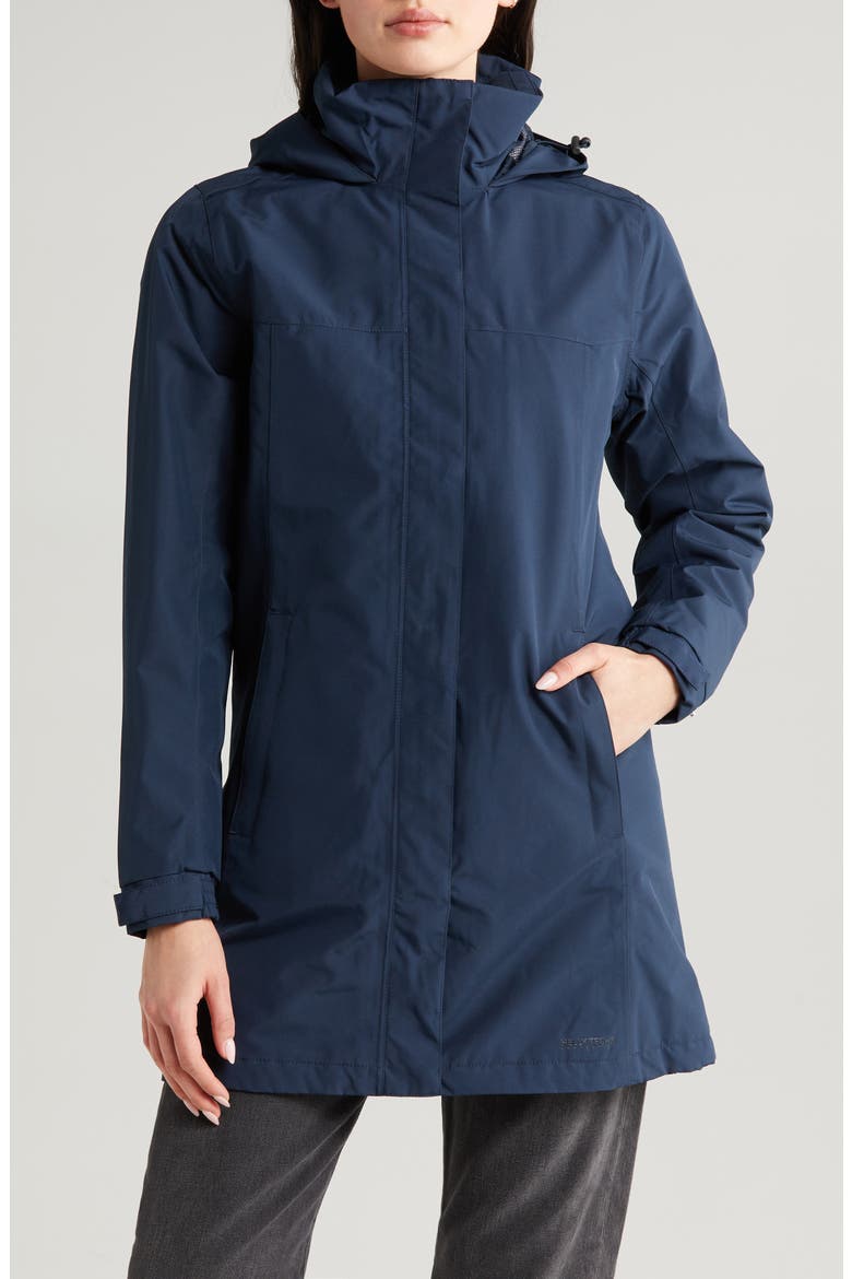 Aden Hooded Waterproof Insulated Rain Jacket, Alternate, color, 597 NAVY