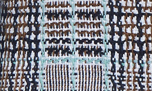 Thom Browne Glen Plaid Raw Edge Tweed Blazer In Blue