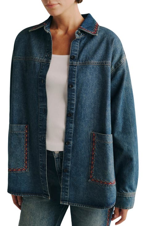Addison Embroidered Denim Overshirt