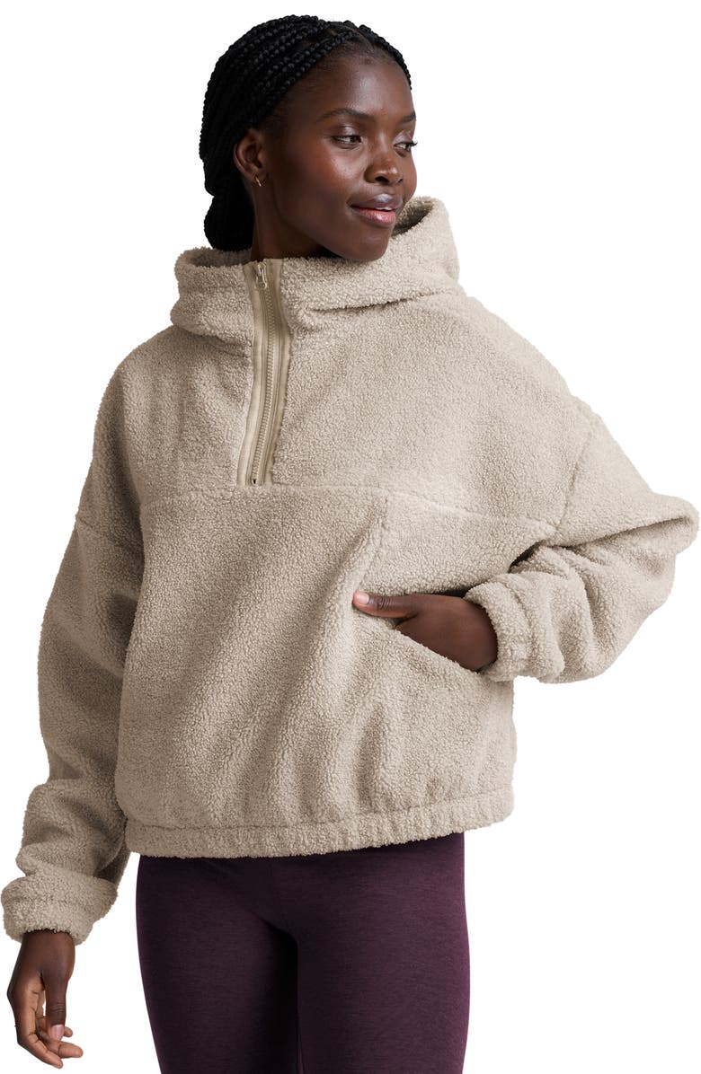 Beyond Yoga Unity Quarter Zip Hoodie, Alternate, color, Nude Tint Heather