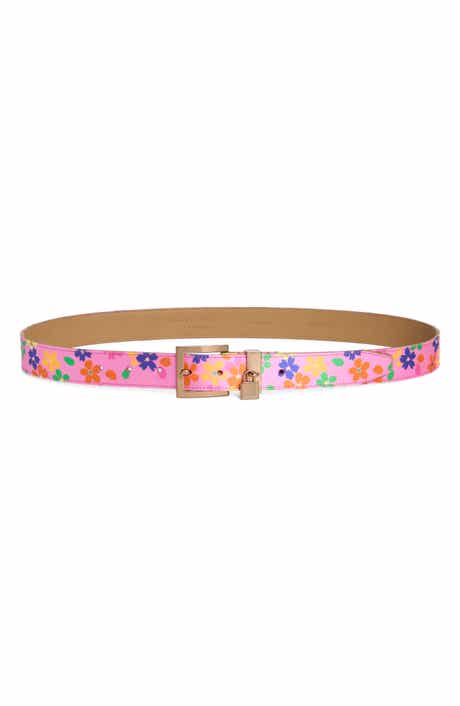 Kurt Geiger London Floral Print Faux Leather Belt