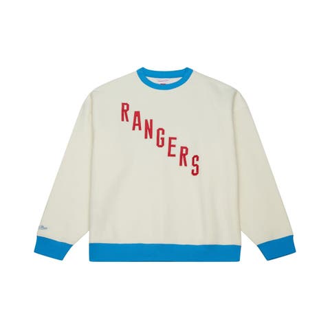 Men's  Cream/Blue New York Rangers Centennial Homecoming Fleece Sweatshirt