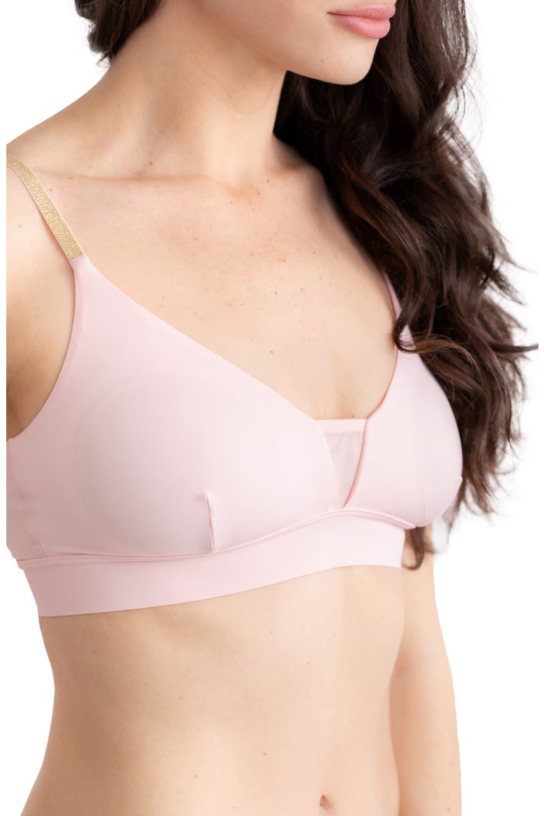 Soft Bra with Mesh, Alternate, color, ROSE QUARTZ