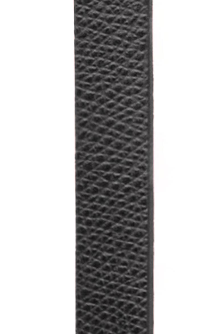 Carla Slim Pebbled Leather Belt, Alternate, color, BLACK