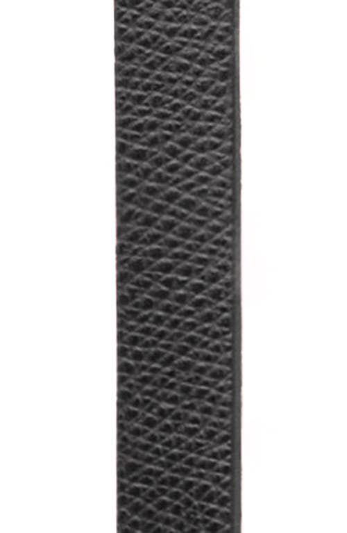 Bruno Magli Carla Slim Pebbled Leather Belt In Black