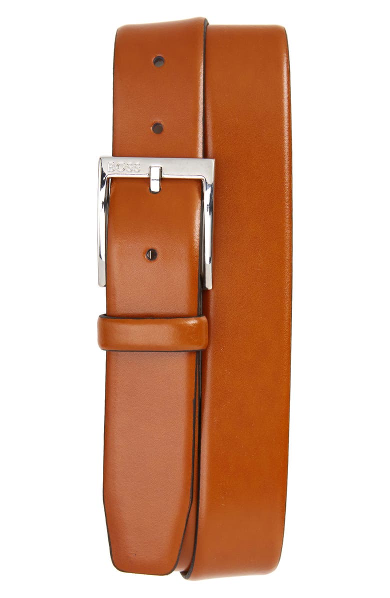 BOSS Elloy Leather Belt, Main, color, 