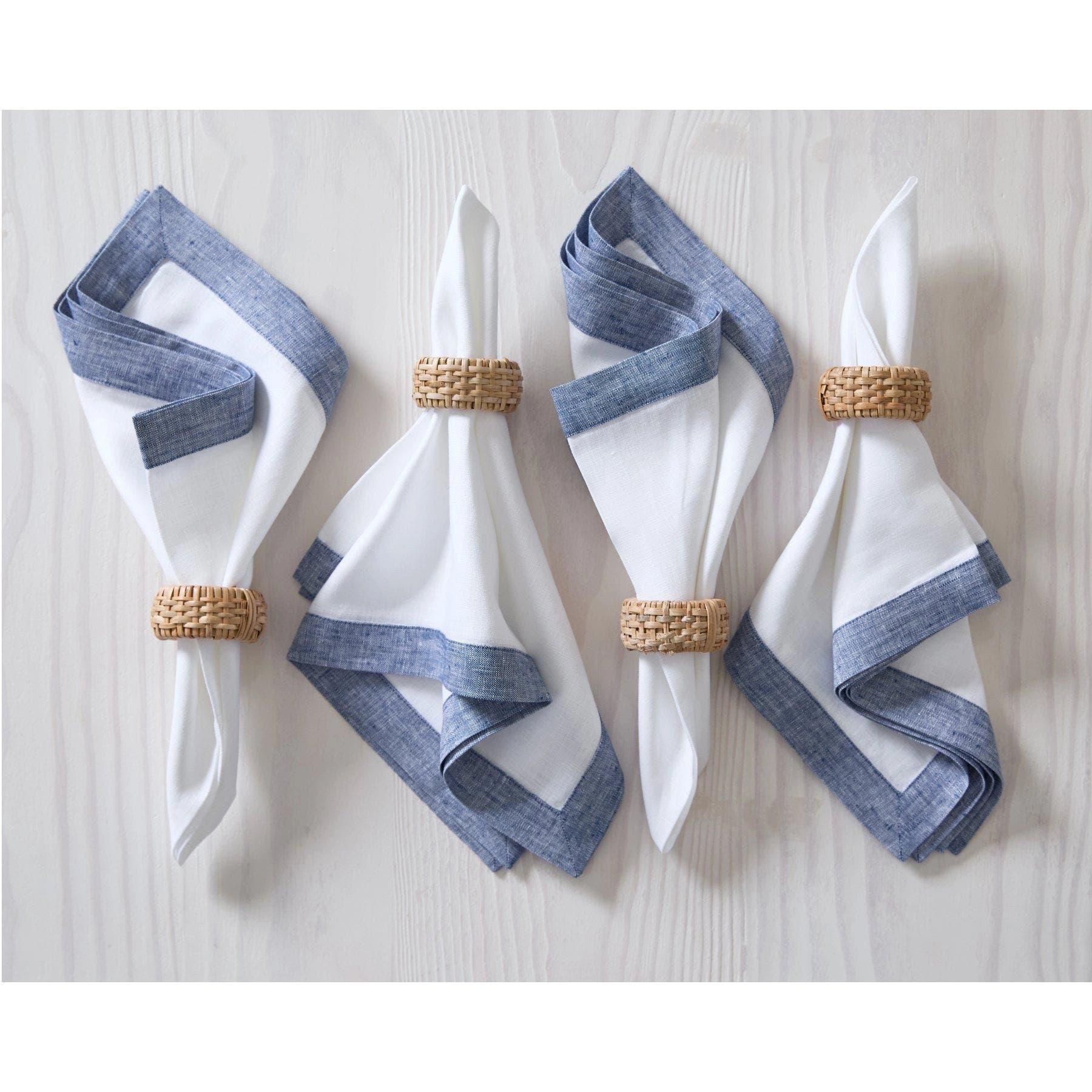 Chambray Indigo and White