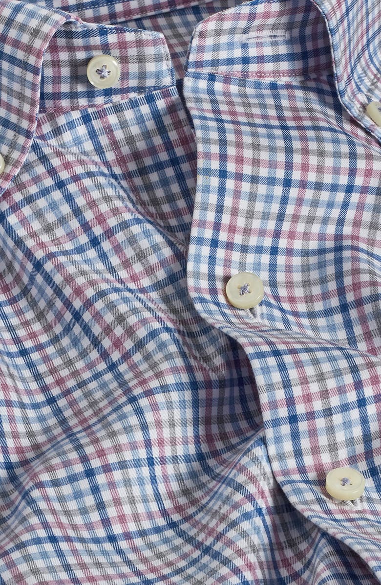 David Donahue Twill Sport Shirt, Alternate, color, Blue/ Lilac