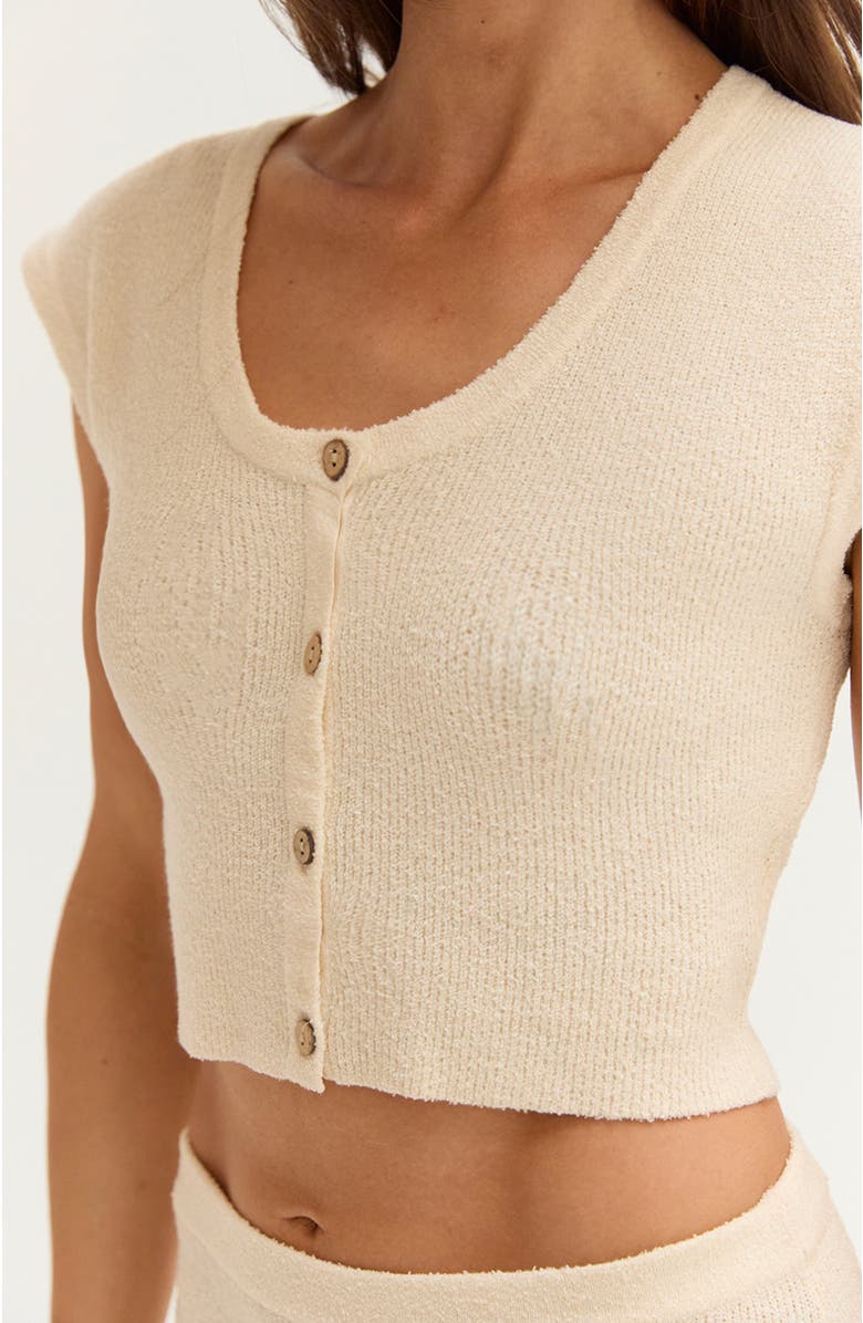 CRESCENT Pebbled Knit Maxi Skirt Set, Alternate, color, Cream