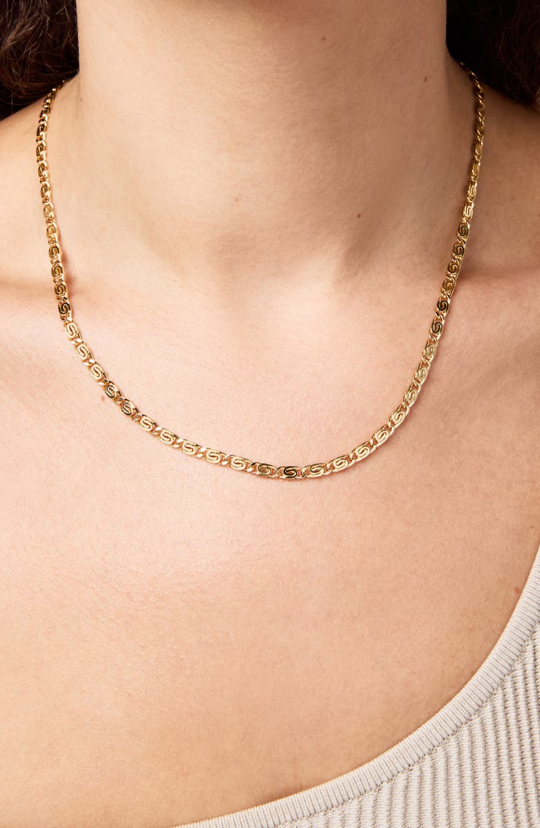 Ana Luisa Shell Necklace - Navy Necklace, Alternate, color, Gold