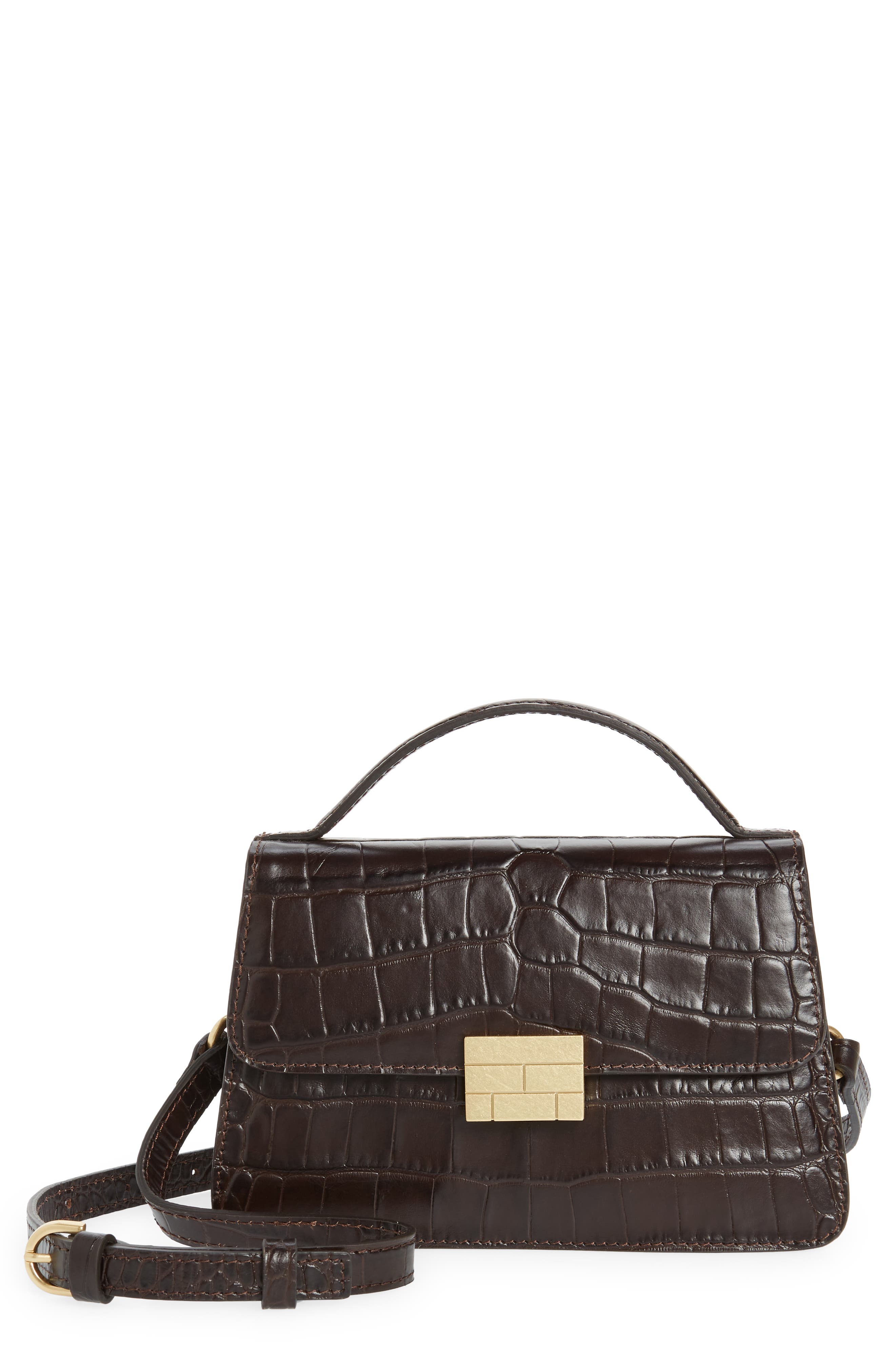 FRAME Le Signature Small Leather Crossbody Bag, Main, color, 