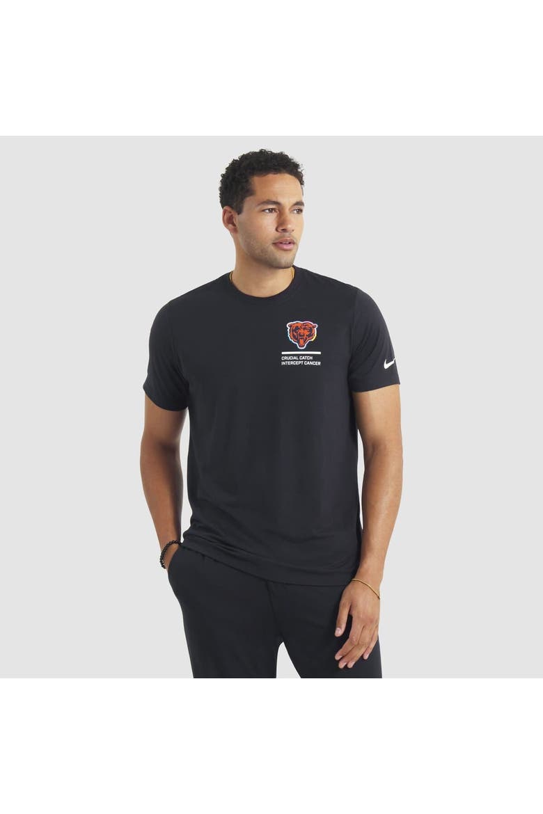 Men's Nike Black Chicago Bears 2025 NFL Crucial Catch Tri-Blend Dri-FIT T-Shirt, Main, color, Black