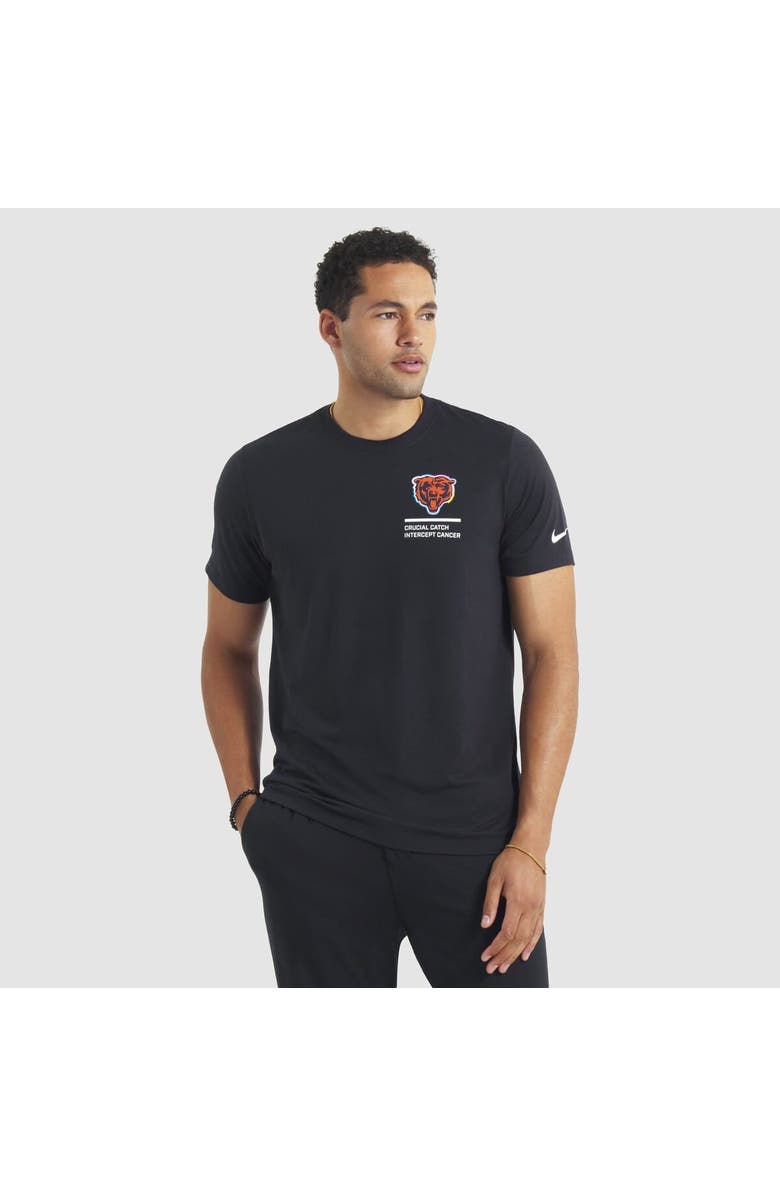 Nike Men's Nike Black Chicago Bears 2025 NFL Crucial Catch Tri-Blend Dri-FIT T-Shirt, Main, color, Black