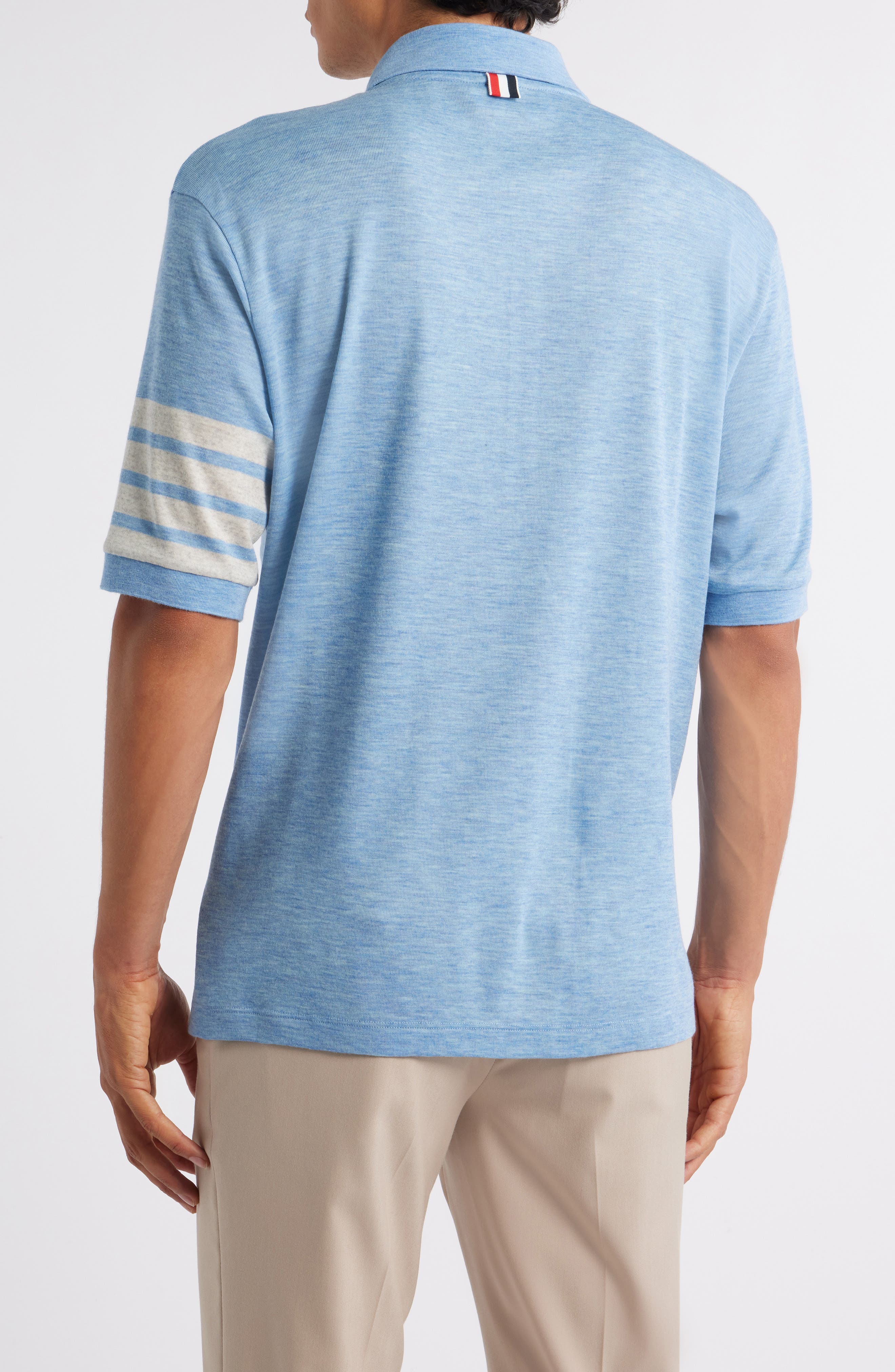 4-Bar Virgin Wool Jersey Polo - image 4