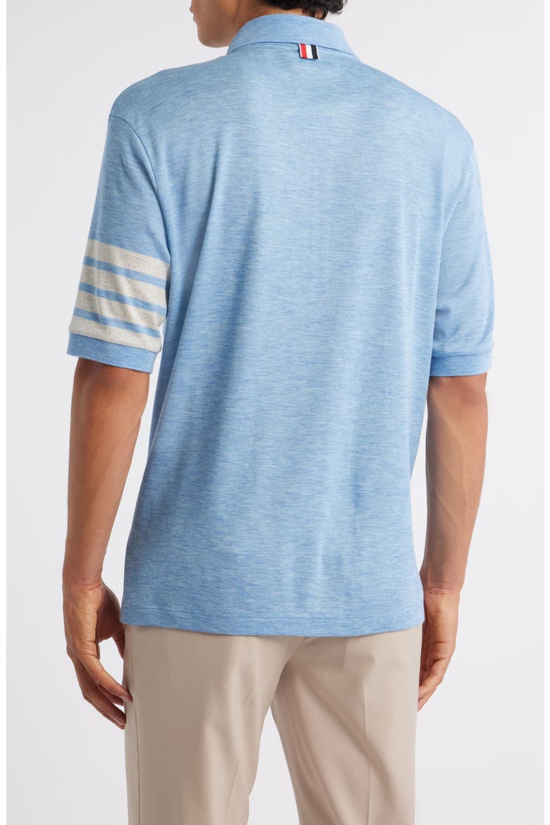 4-Bar Virgin Wool Jersey Polo, Alternate, color, LIGHT BLUE