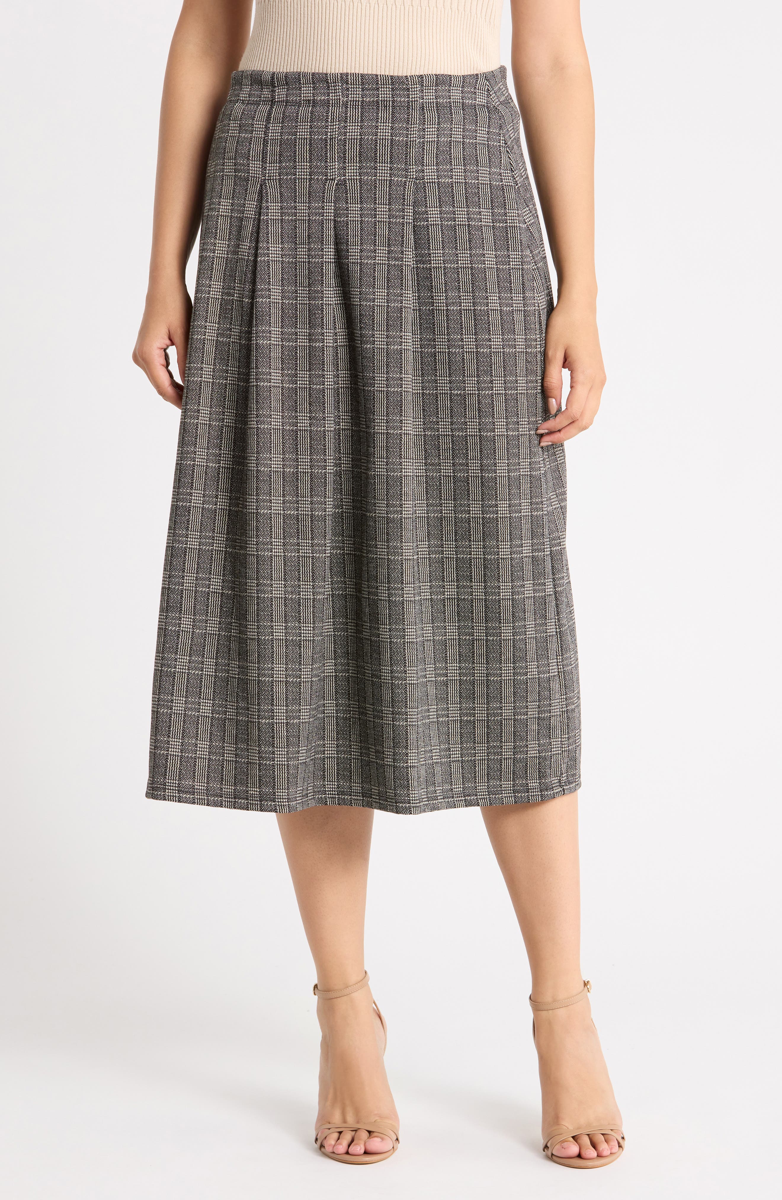 Plaid Pleated Skirt