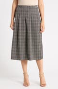 MAX STUDIO Plaid Pleated Skirt
