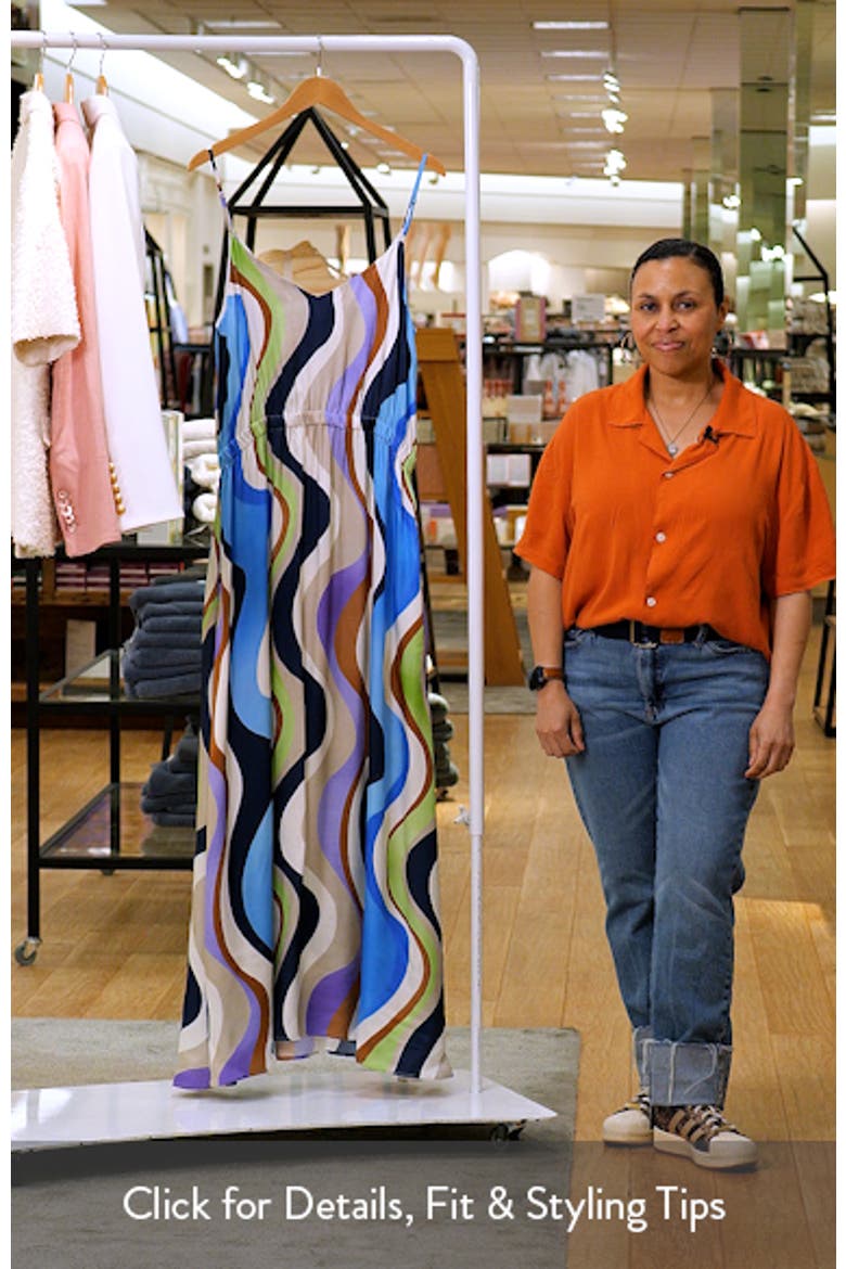 Clarissa Wave Print Maxi Dress video