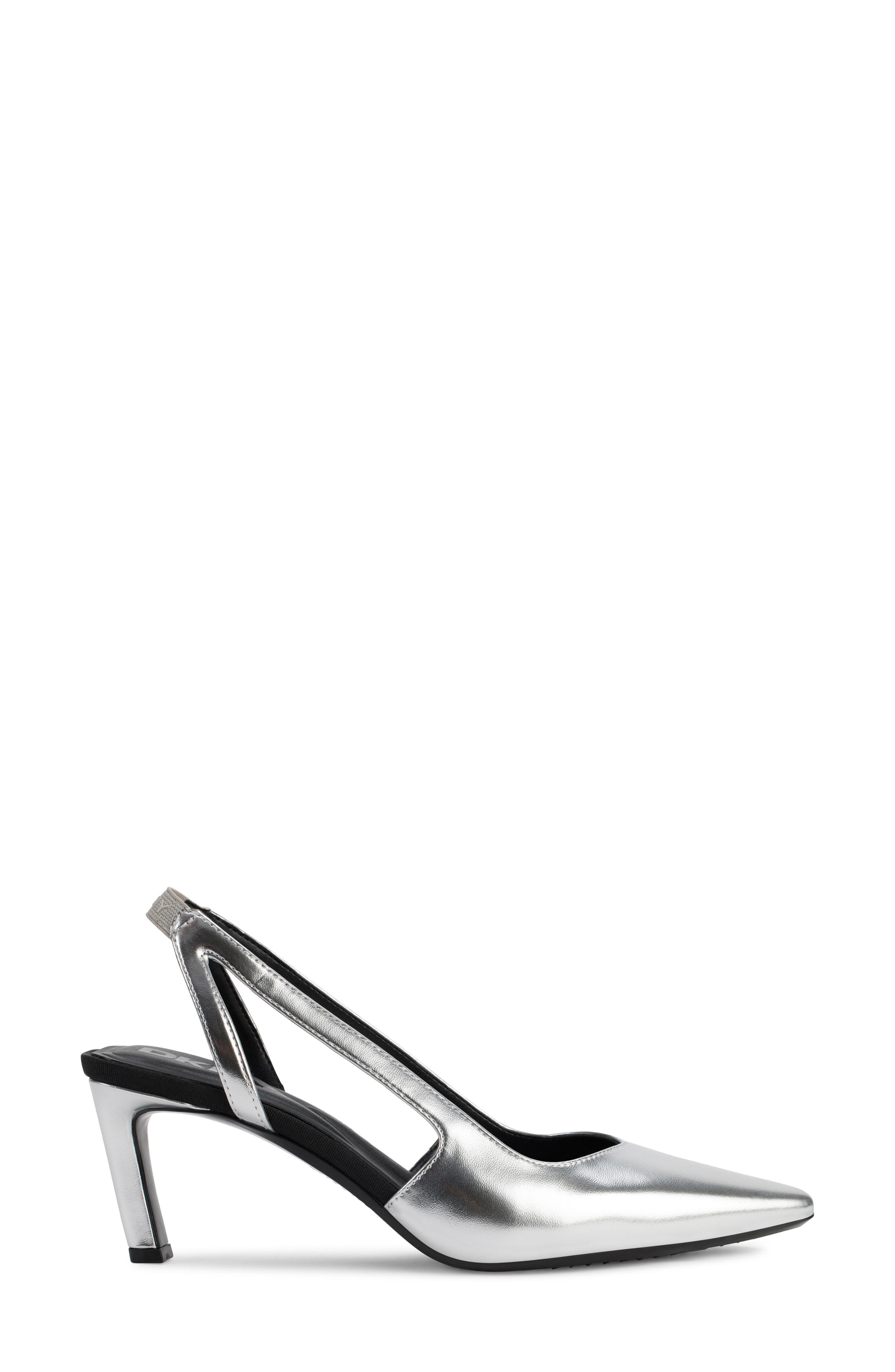 DKNY Carson Pointed Toe Slingback Pump, Alternate, color, Silver