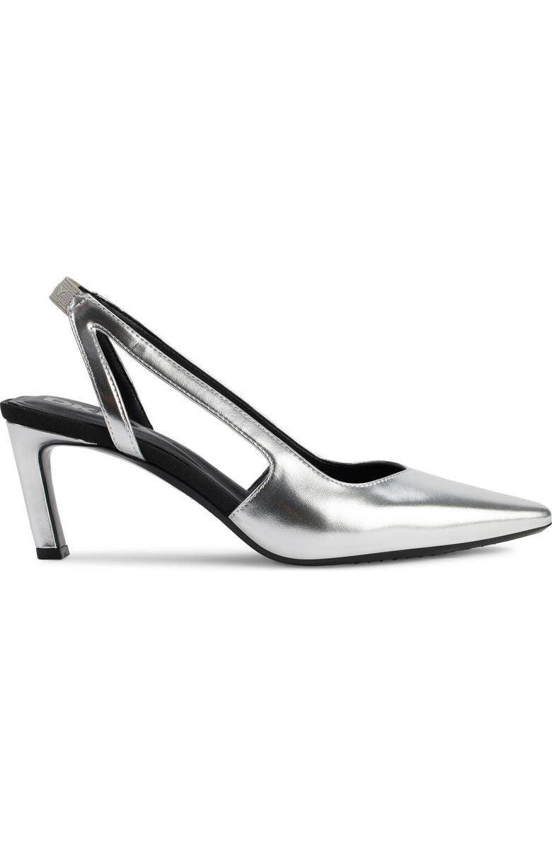 DKNY Carson Pointed Toe Slingback Pump, Alternate, color, Silver
