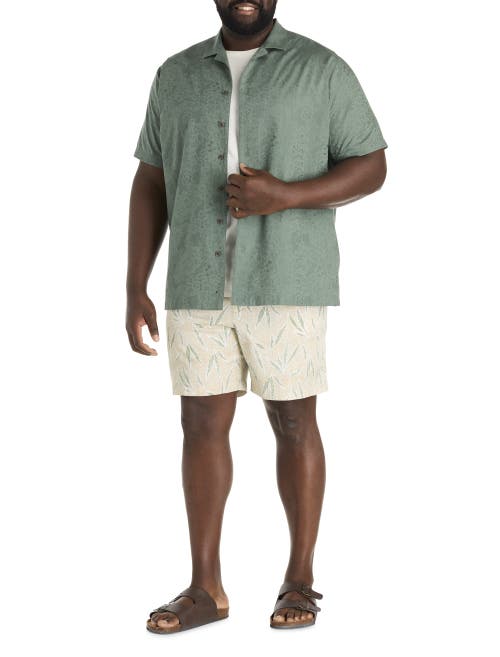 Oak Hill By Dxl Big & Tall  Solid Camp Shirt