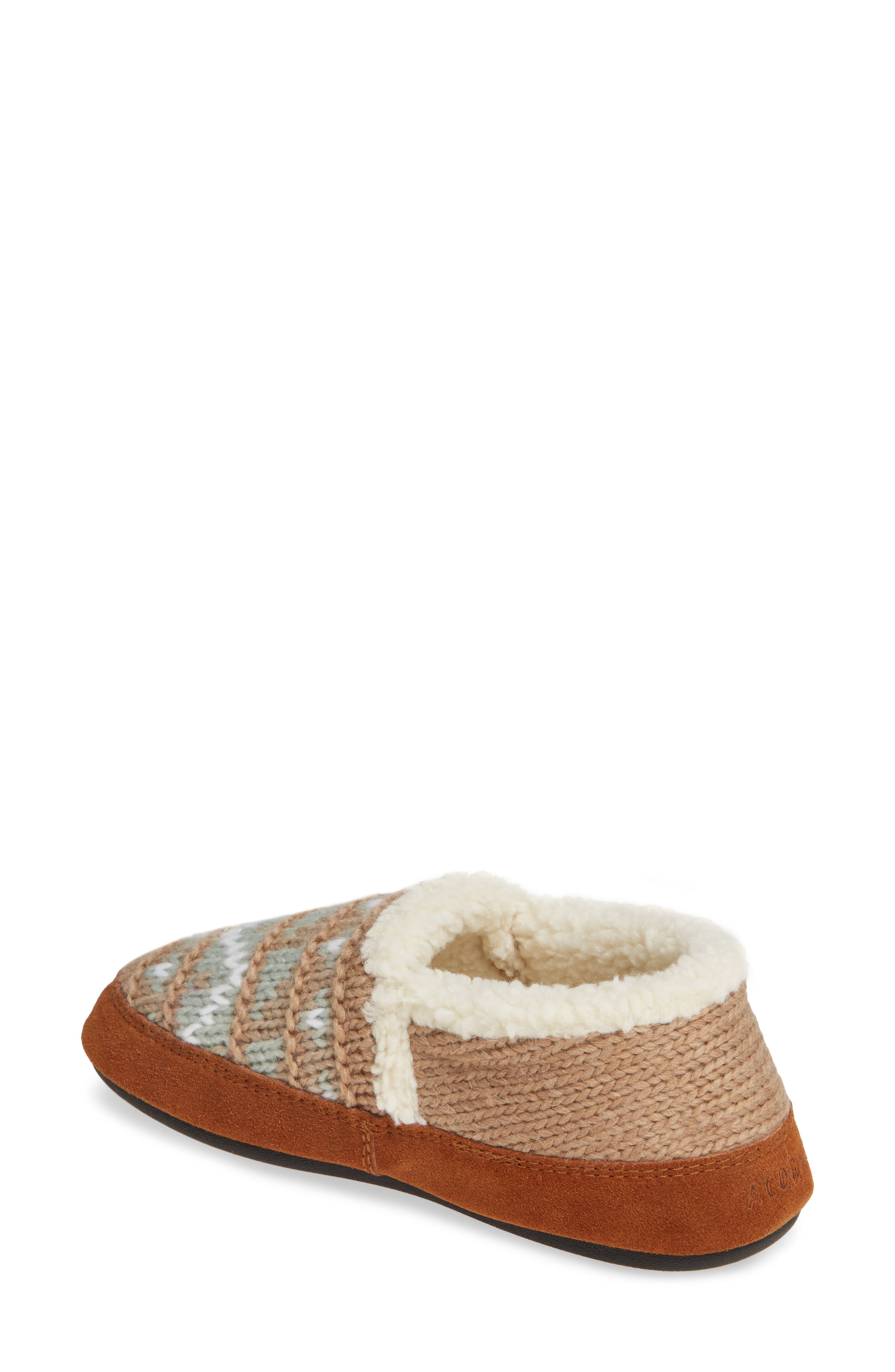 Nordic Faux Fur Moc Slipper, Alternate, color, NORDIC OATMEAL HEATHER KNIT