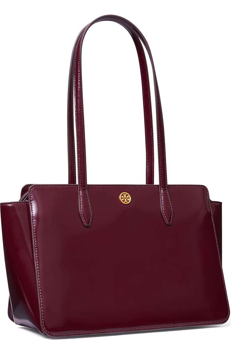 Tory Burch Robinson Small Spazzolato Leather Tote, Alternate, color,