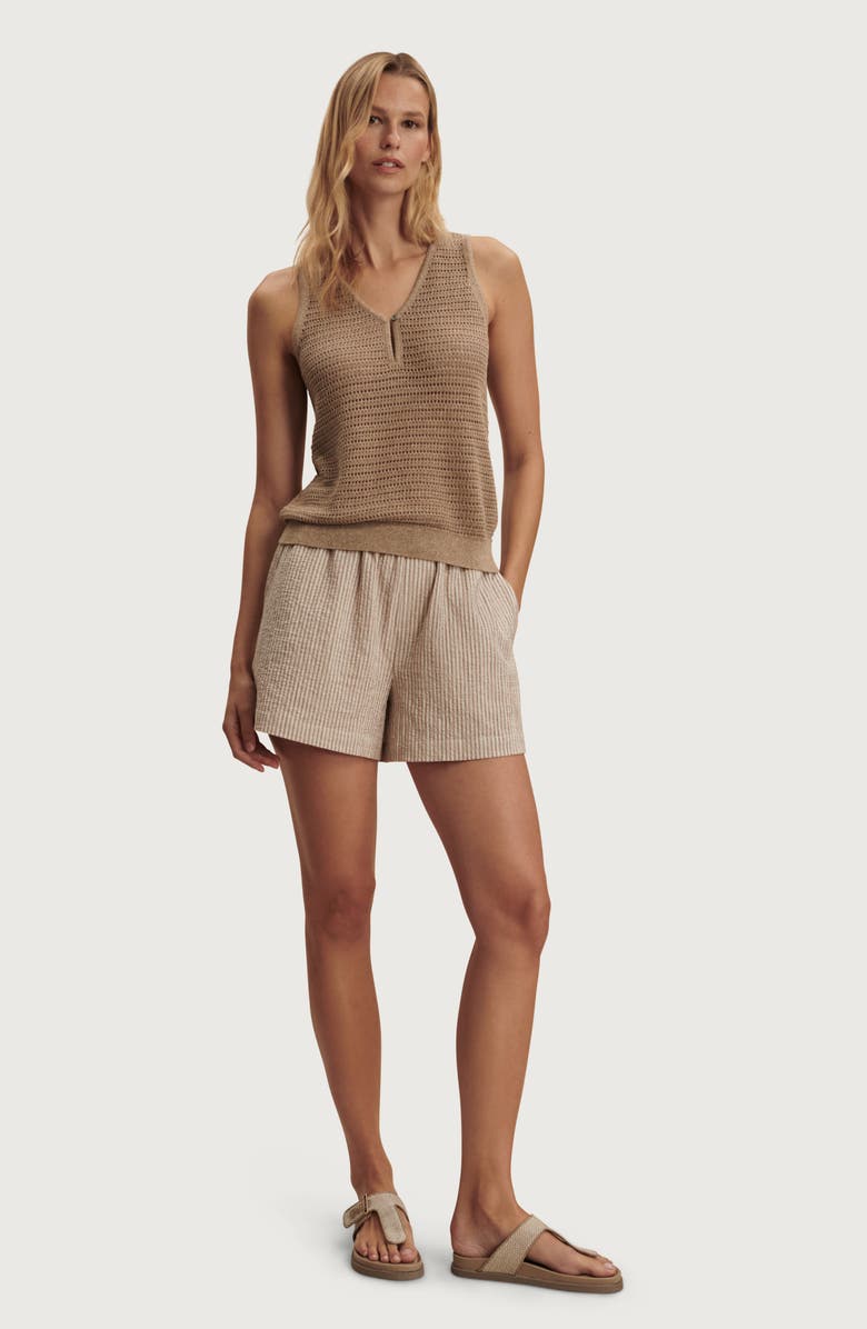Varley Ramon Cotton Knit Tank, Alternate, color, Sepia Twist
