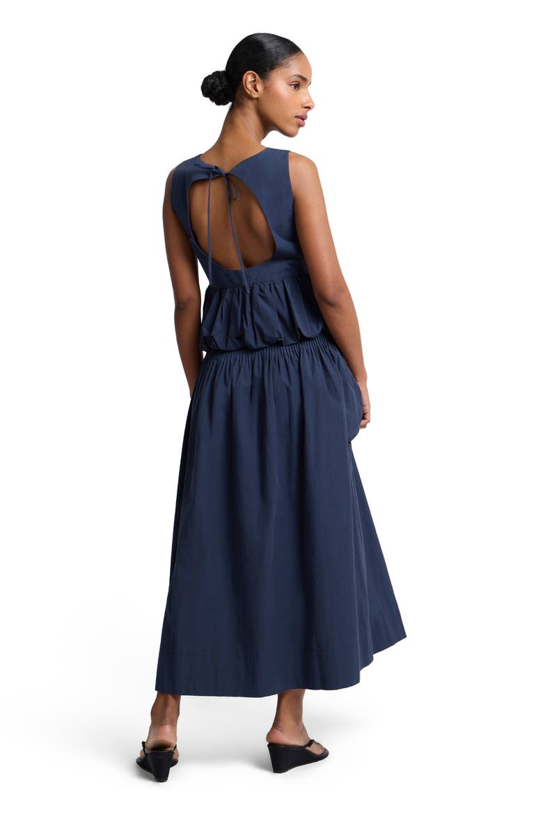 Boatneck Bubble Top, Alternate, color, Noir Navy