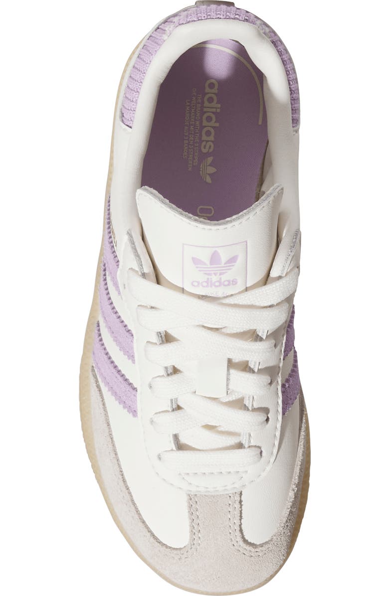 adidas Kids' Samba OG Sneaker, Alternate, color, Cloud White/ Plum/ Gum 3